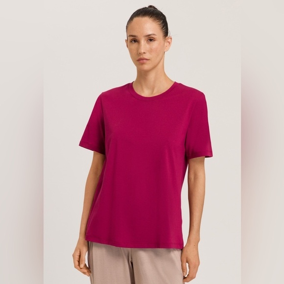 Hanro Natural Shirt Organic Cotton T-Shirt - Picture 1 of 11